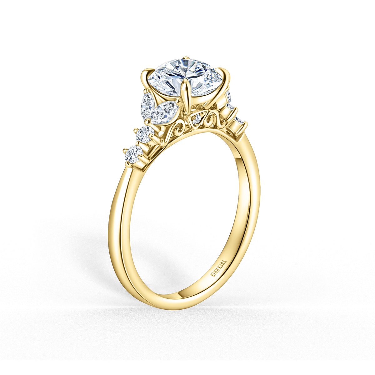 Cathedral marquise sales diamond ring