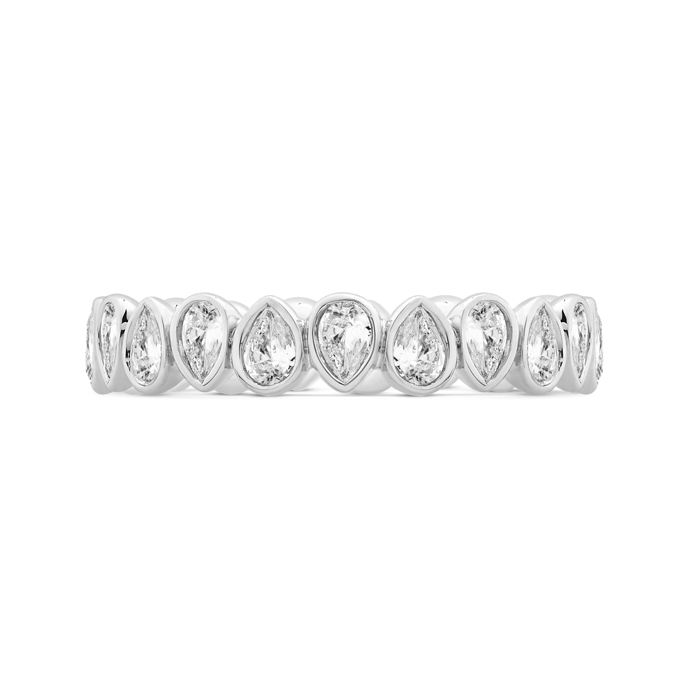 Classic 1 ctw Pear Bezel Eternity Band