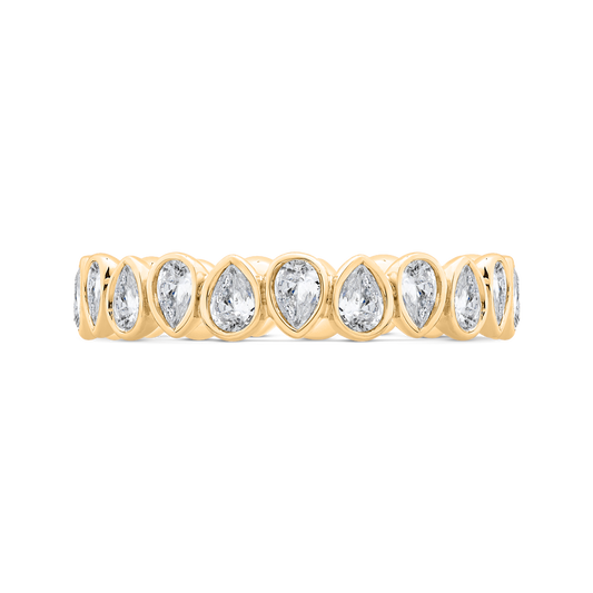 Classic 1 ctw Pear Bezel Eternity Band