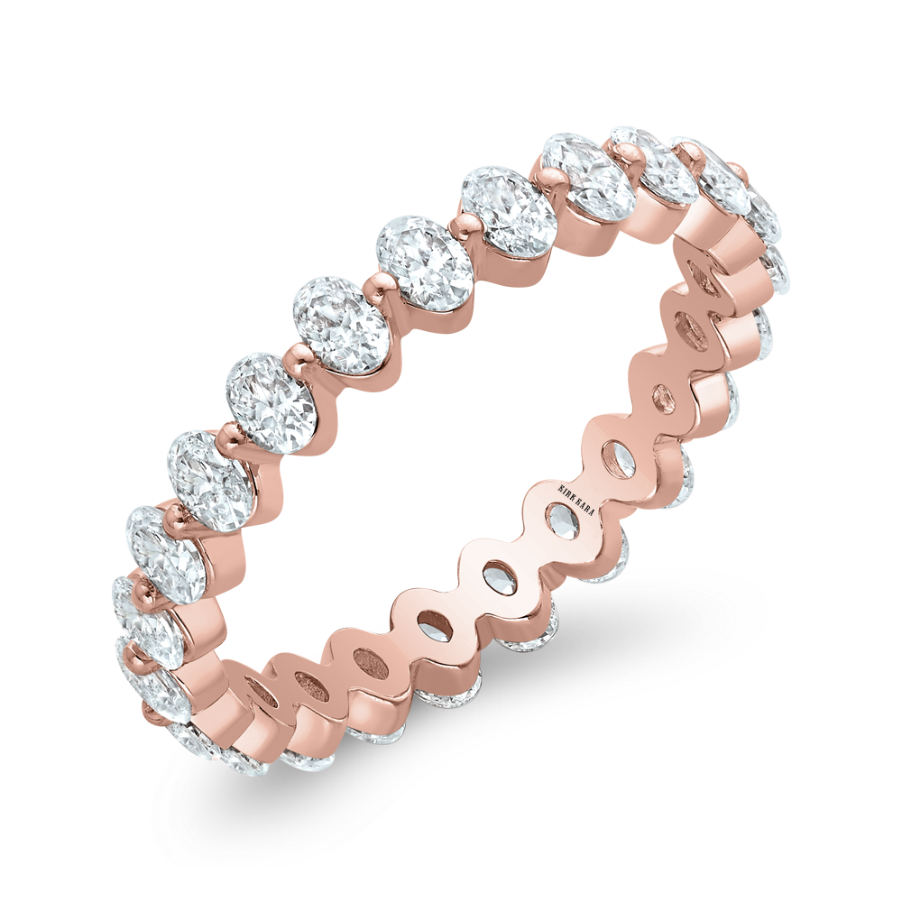 Classic 1 1/2 ctw Oval Single Shared Prong Eternity Band