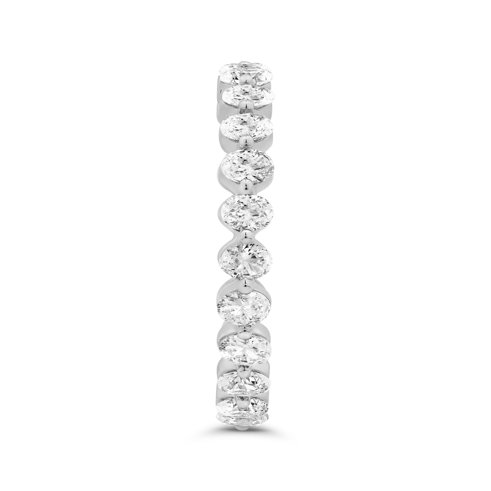 Classic 1 1/2 ctw Oval Single Shared Prong Eternity Band