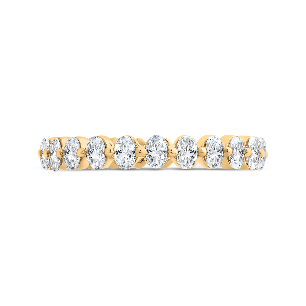 Classic 1 1/2 ctw Oval Single Shared Prong Eternity Band