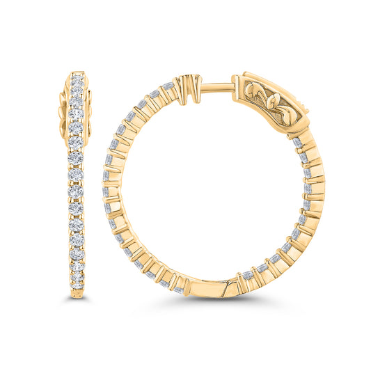 Classic Lab Grown Diamond Hoop Earrings