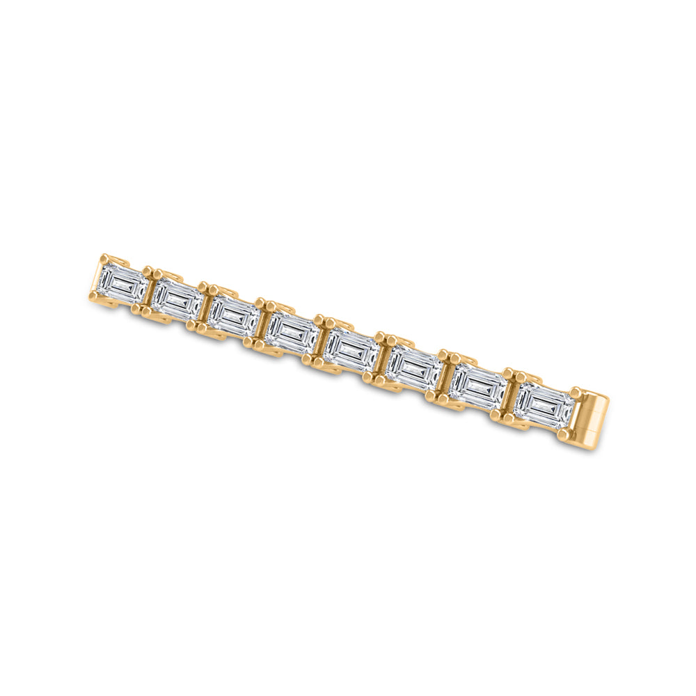 Elegant Emerald Diamond Tennis Bracelet