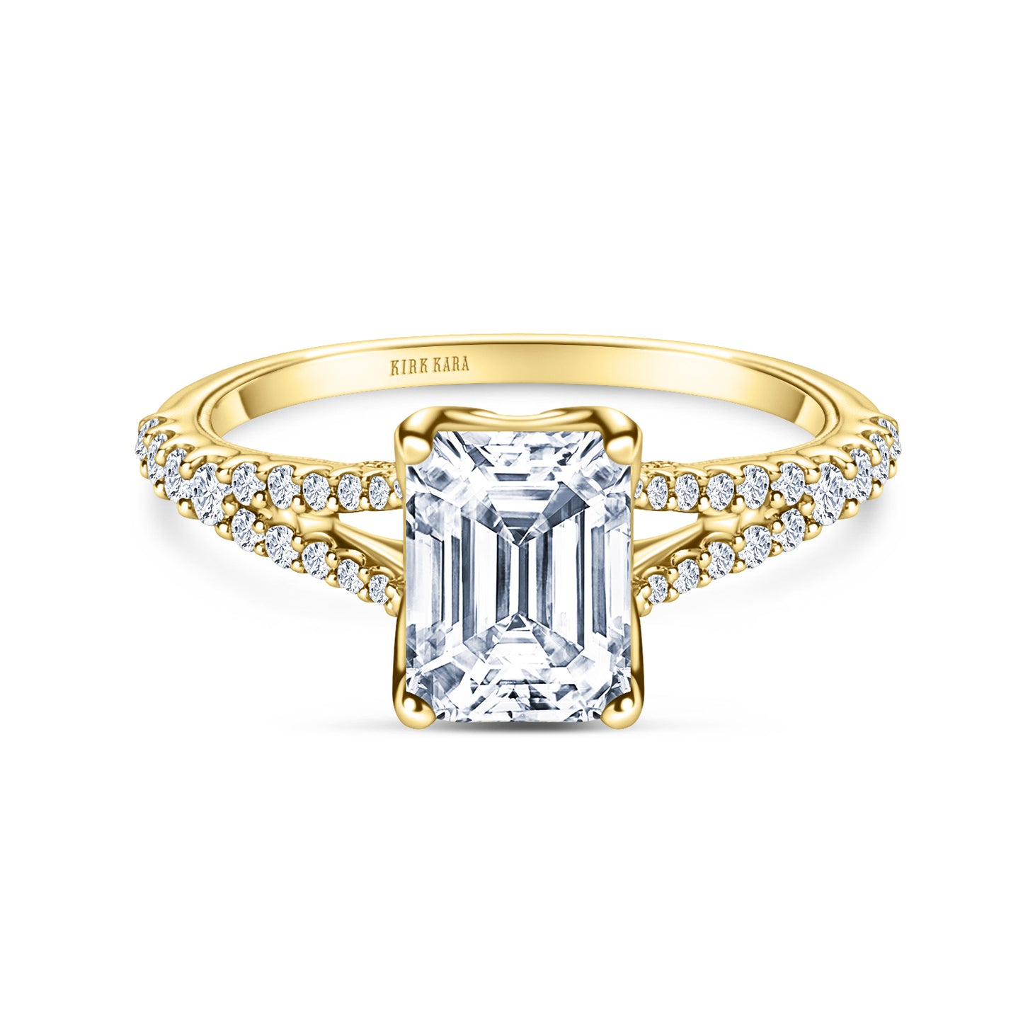 Classic Split Shank Filigree Diamond Engagement Ring