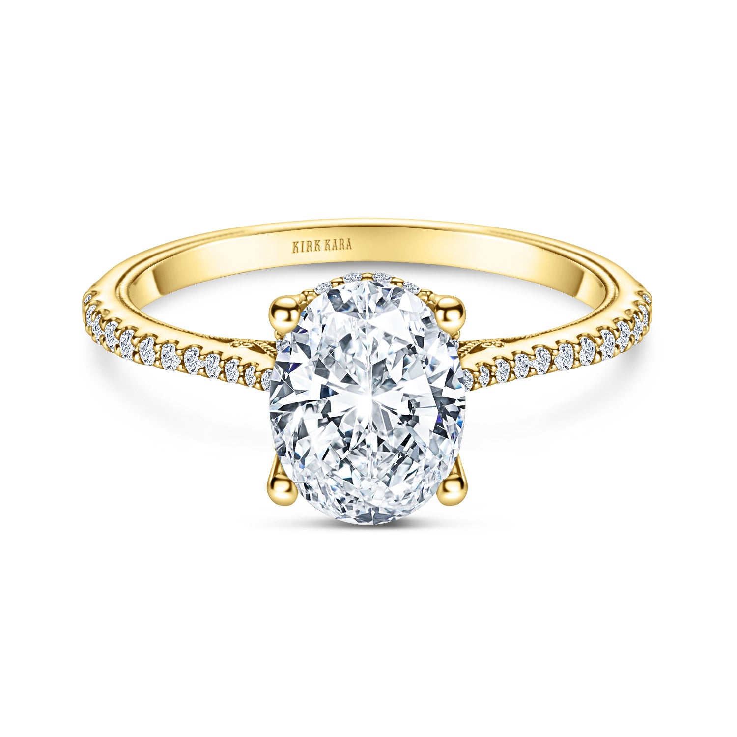 Hidden Halo Classic Solitaire Diamond Engagement Ring