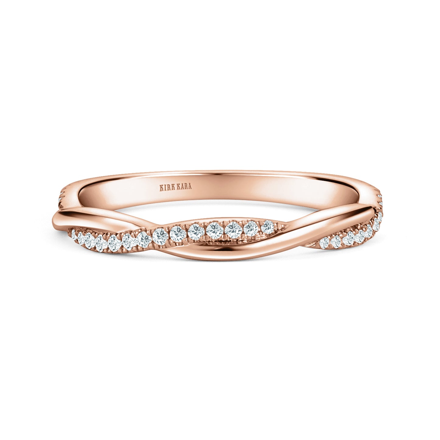 Thin Classic Diamond Twist Wedding Band