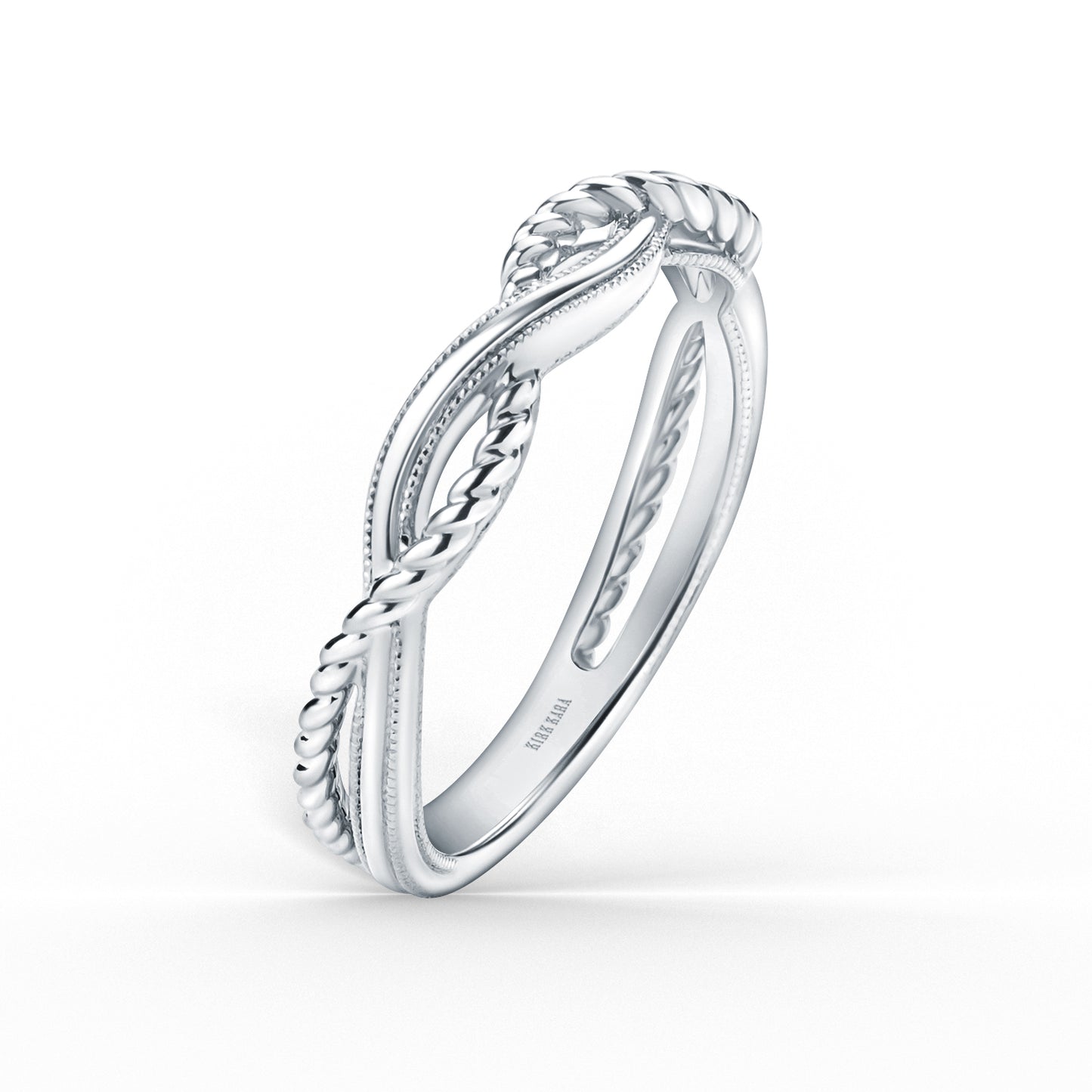 Rope Twist Milgrain Wedding Band