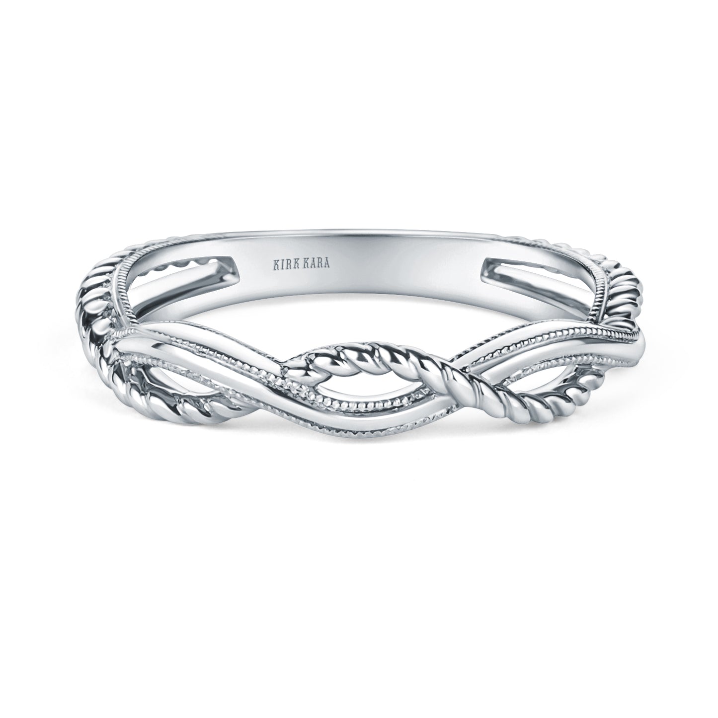 Rope Twist Milgrain Wedding Band