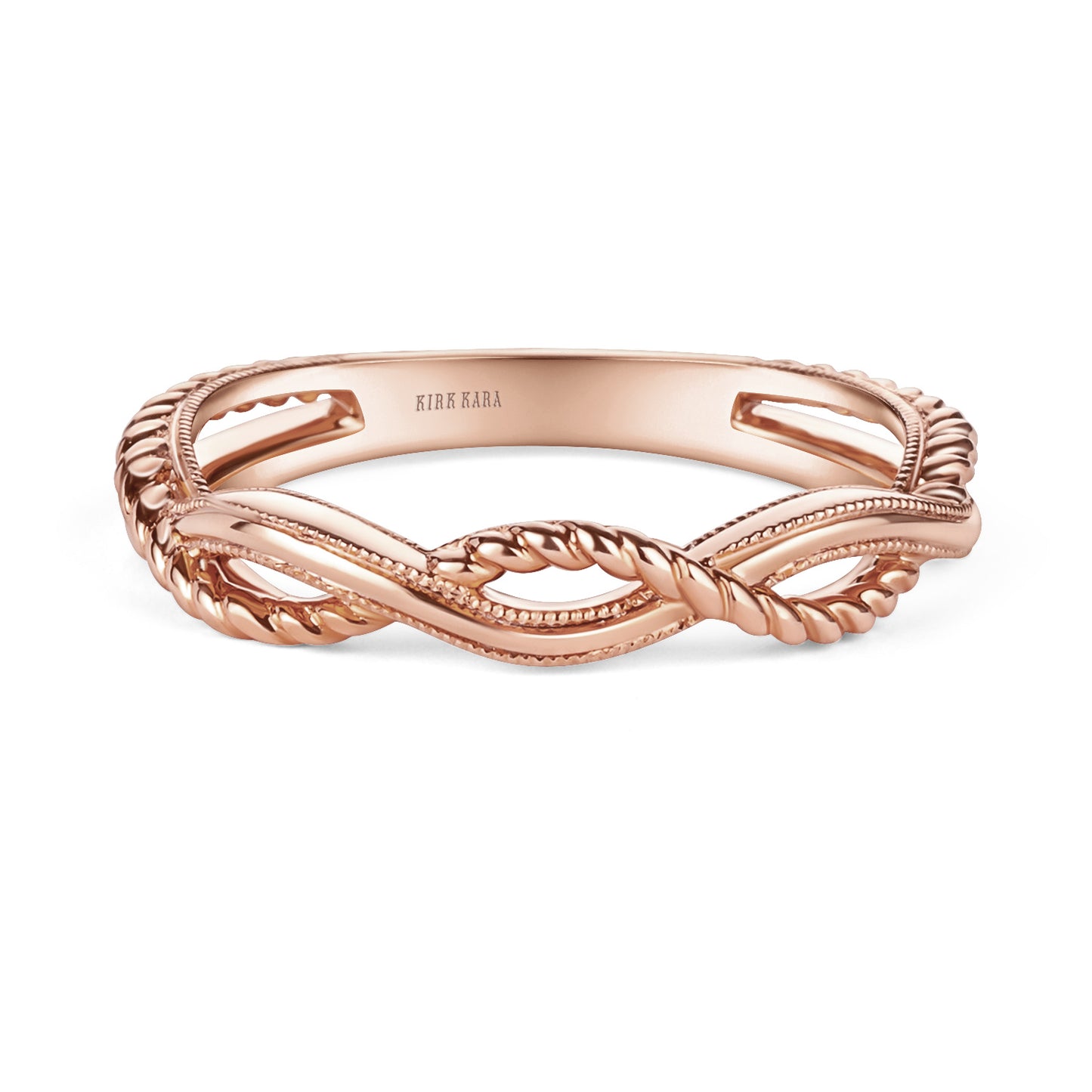 Rope Twist Milgrain Wedding Band