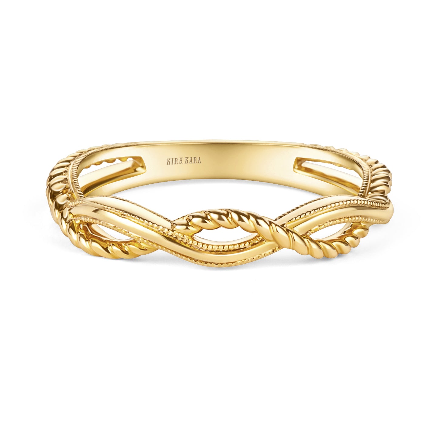 Rope Twist Milgrain Wedding Band