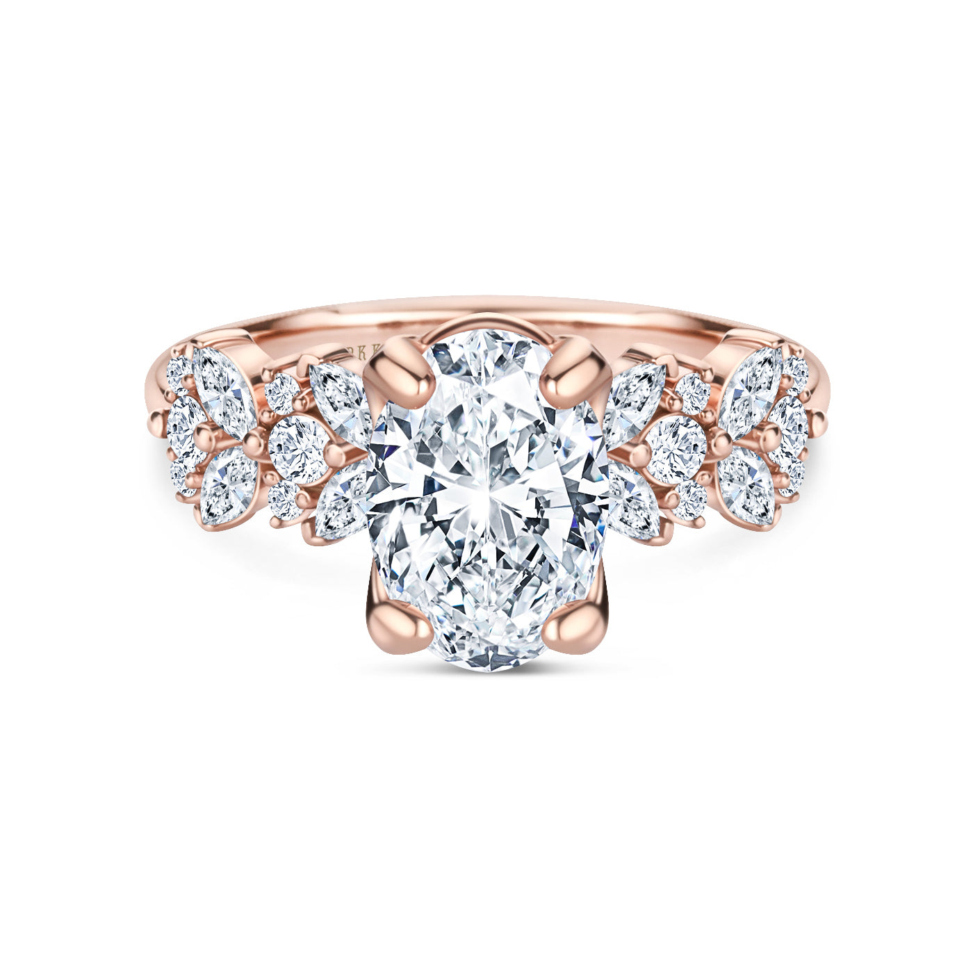 Floral Inspired Diamond Engagement Ring