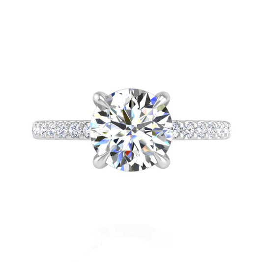 Preset Diamond Solitaire Round Lab Diamond Engagement Ring