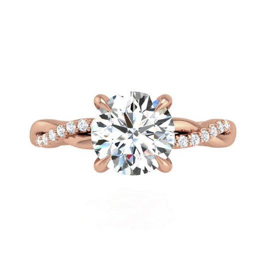 Preset Classic Twist Round Lab Diamond Engagement Ring