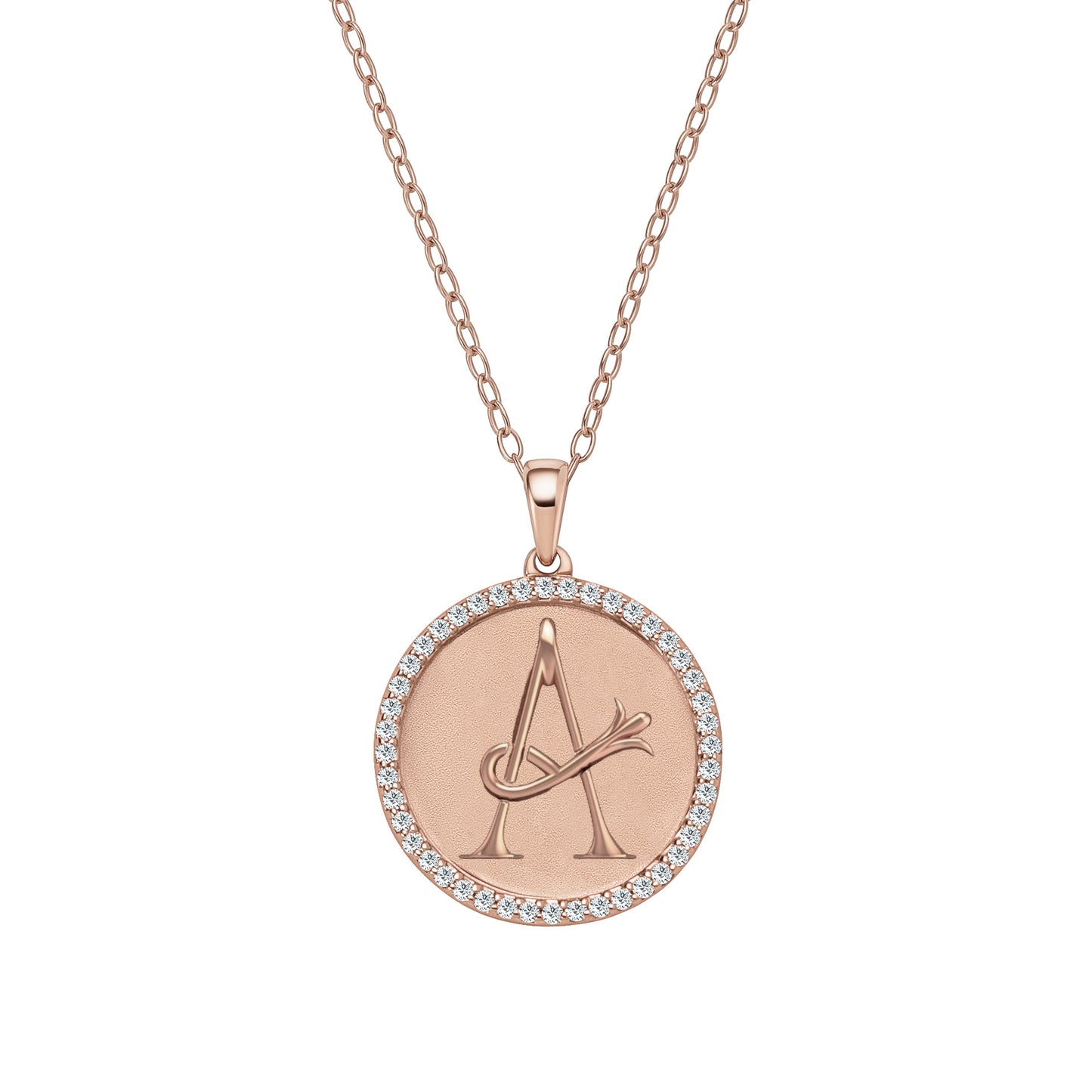 Classic Initial Lab Grown Diamond Necklace