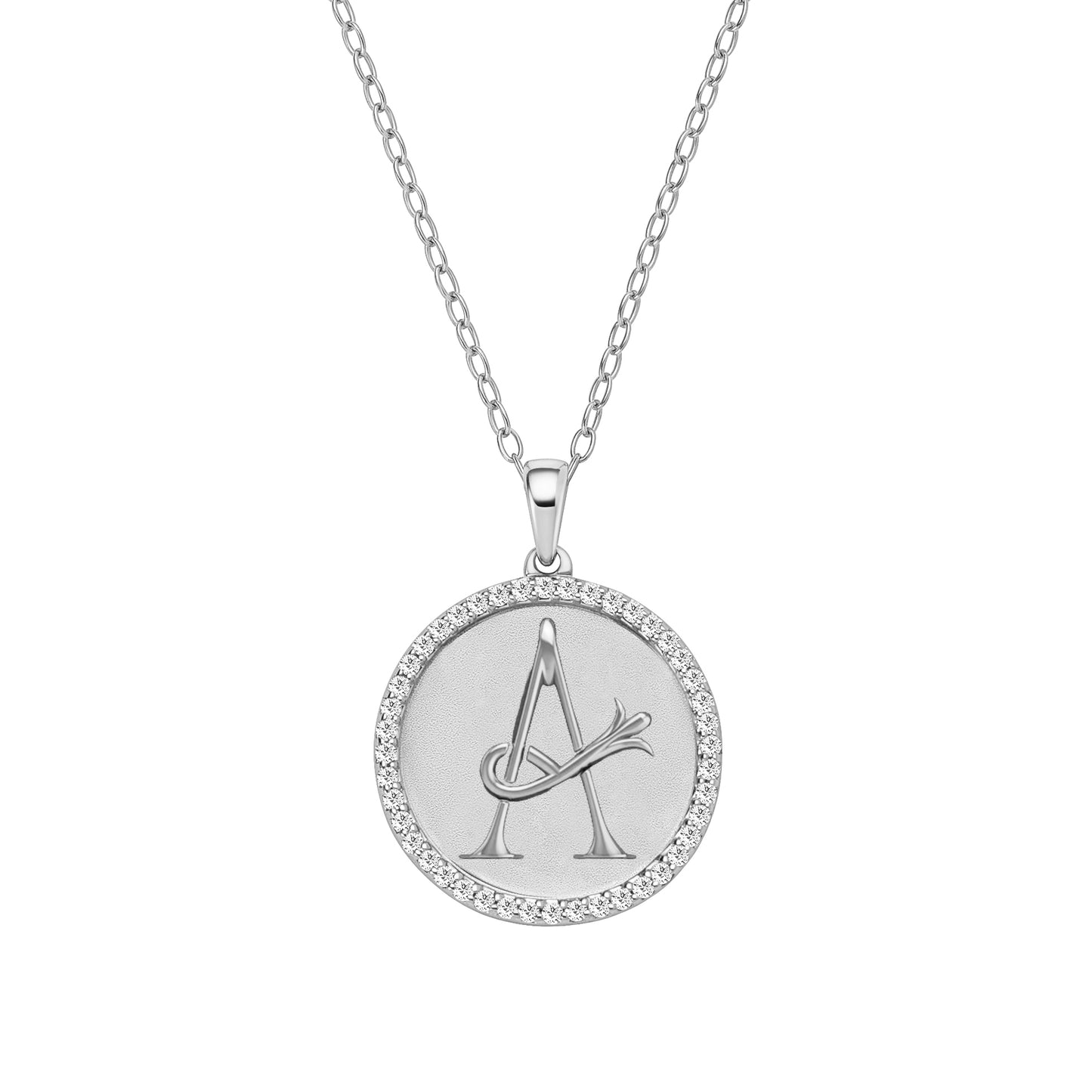 Classic Initial Natural Diamond Necklace