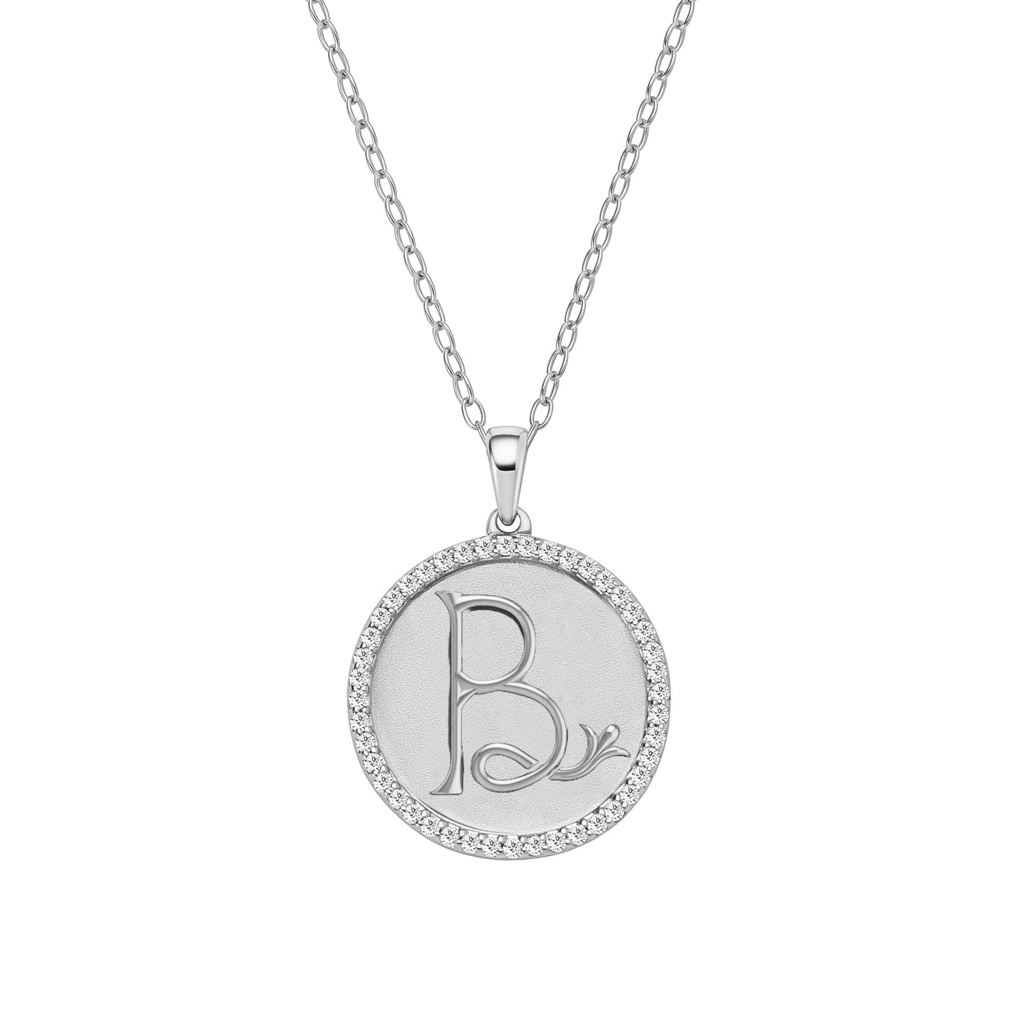 Classic Initial Lab Grown Diamond Necklace