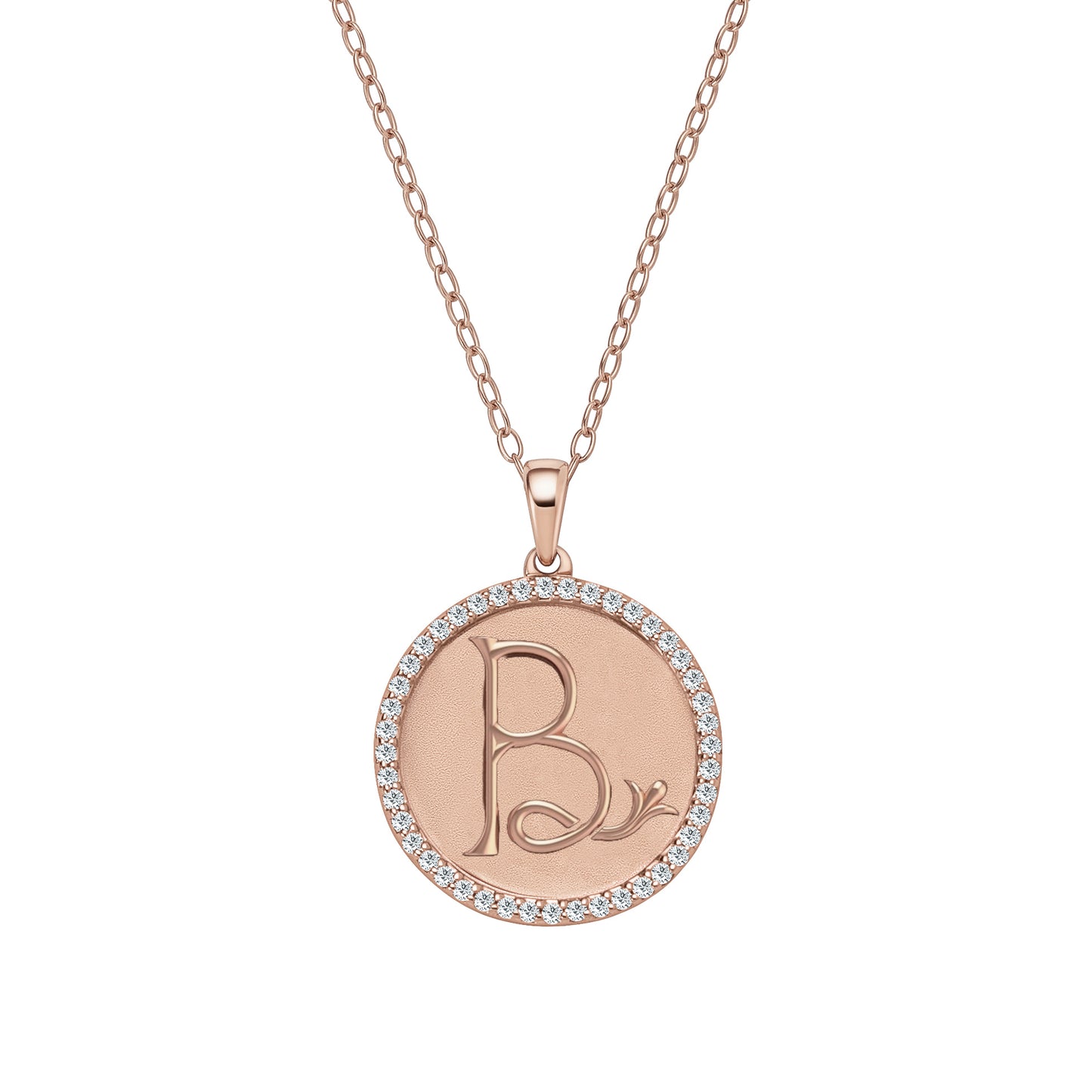 Classic Initial Lab Grown Diamond Necklace