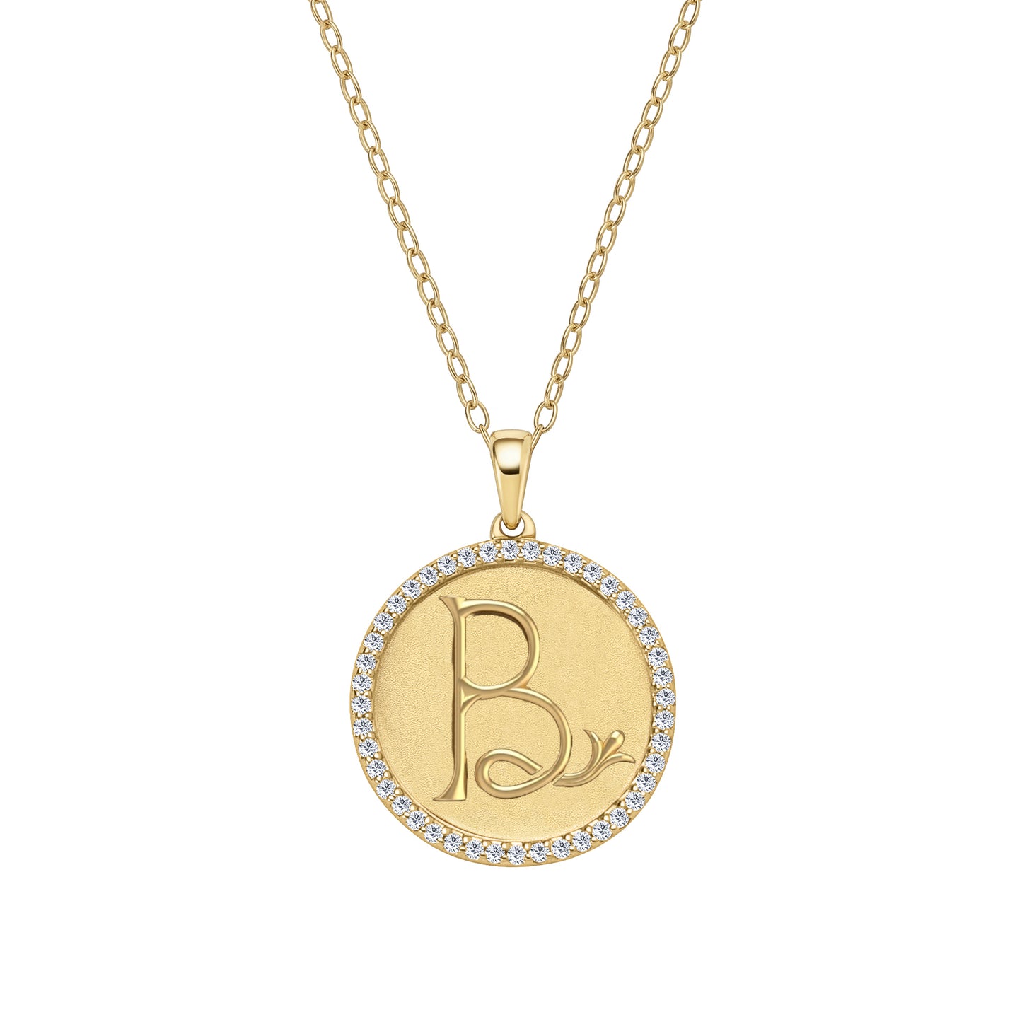 Classic Initial Lab Grown Diamond Necklace