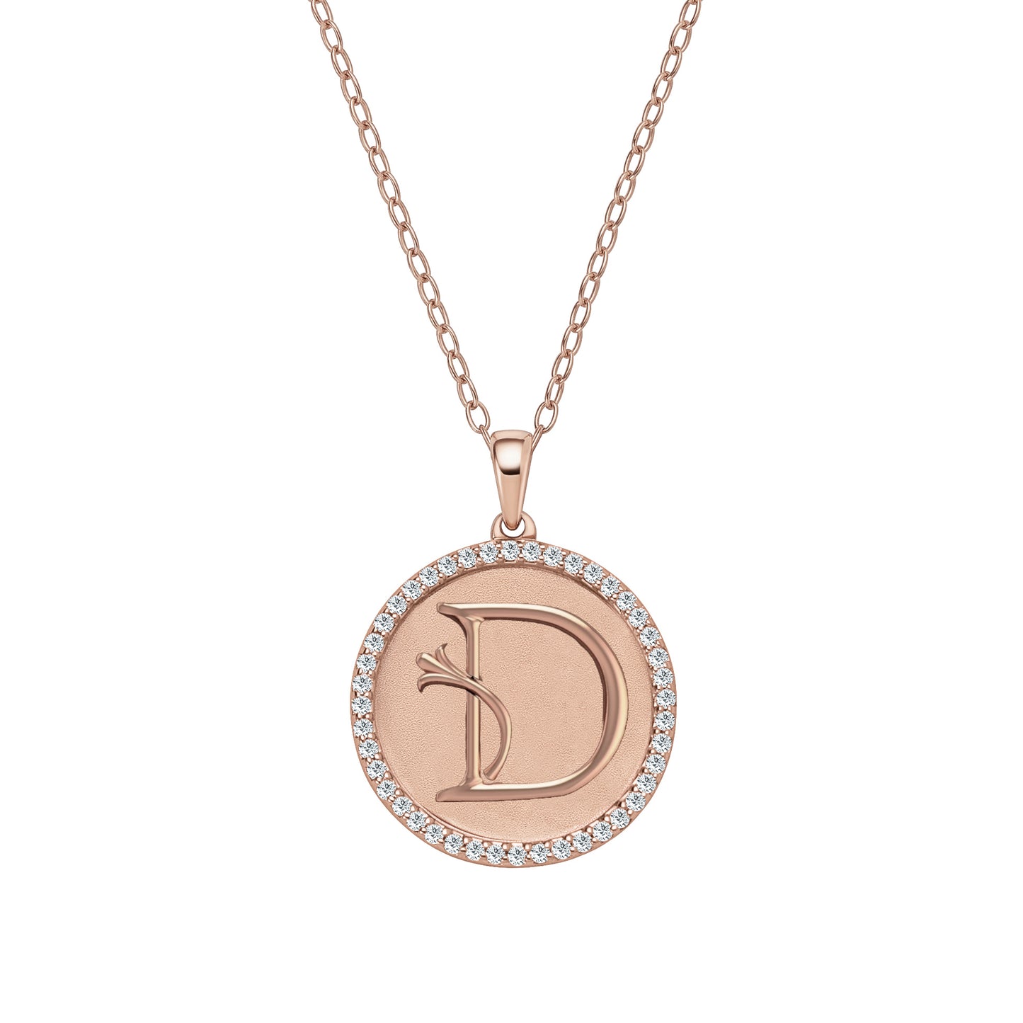 Classic Initial Natural Diamond Necklace