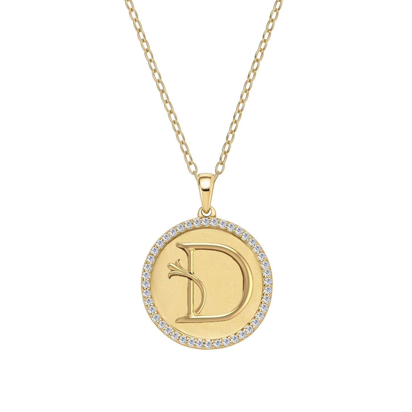 Classic Initial Natural Diamond Necklace