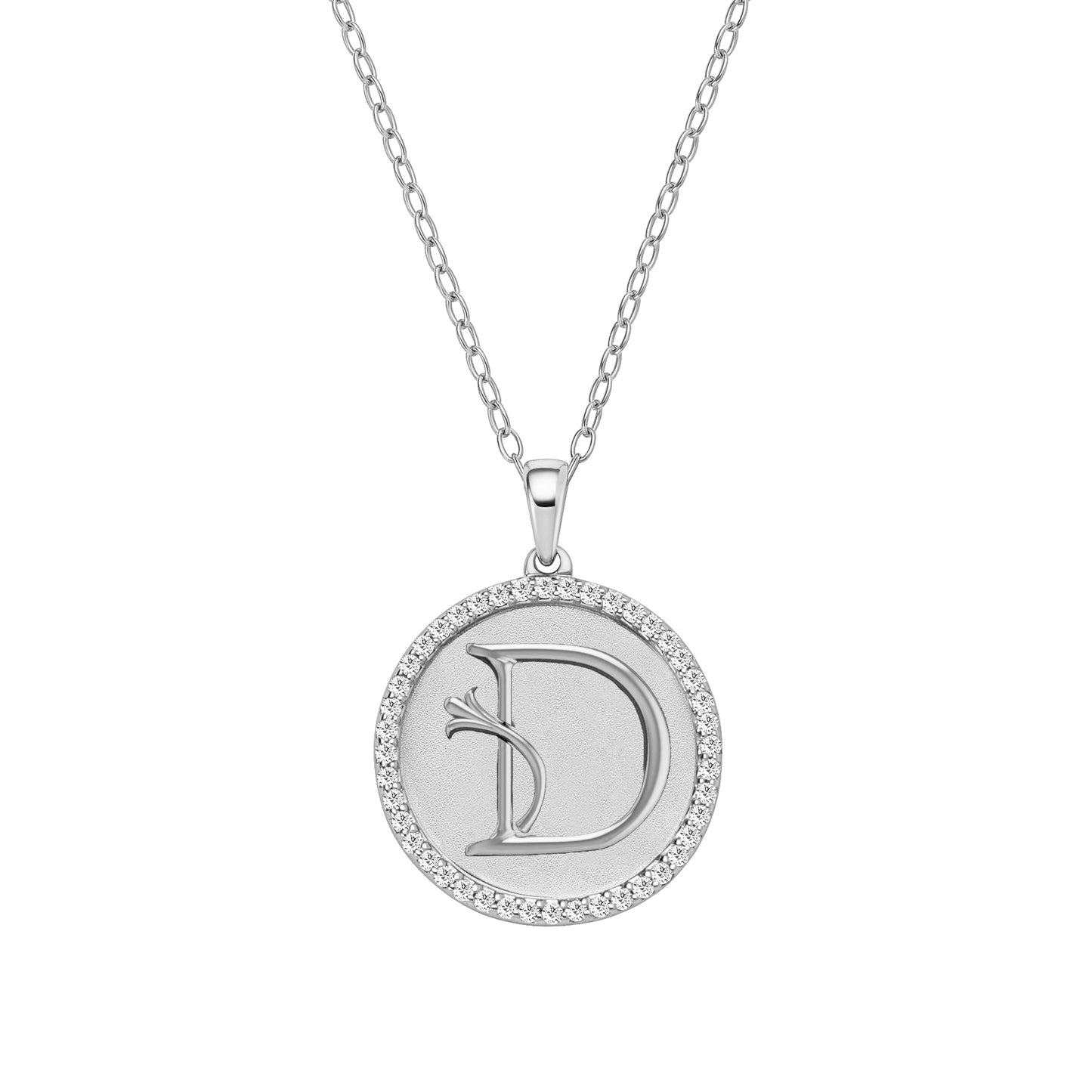 Classic Initial Lab Grown Diamond Necklace