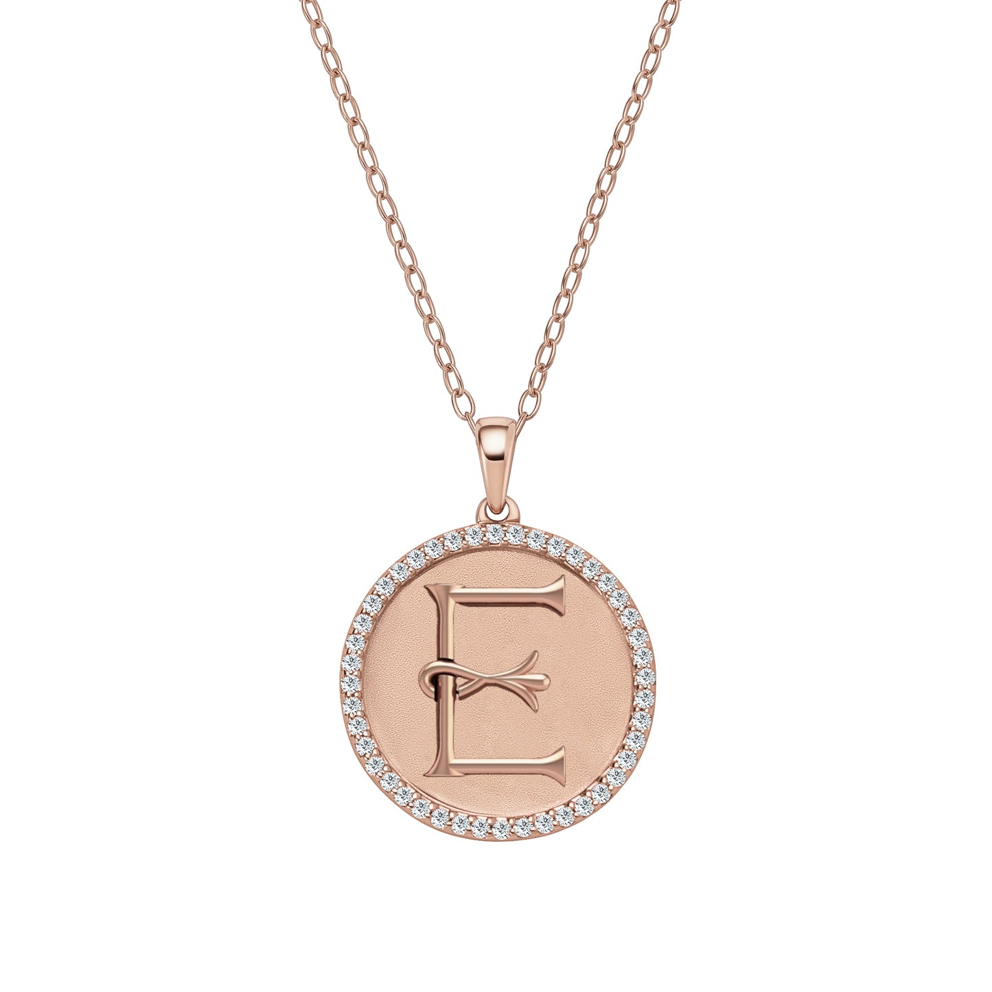 Classic Initial Natural Diamond Necklace