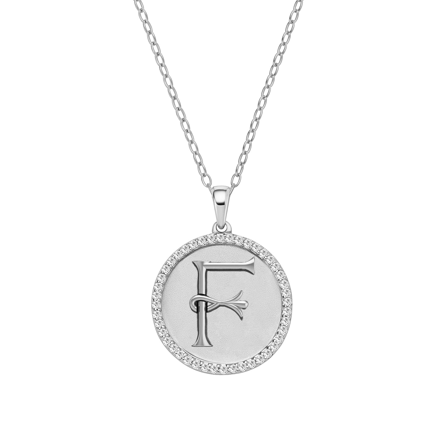 Classic Initial Lab Grown Diamond Necklace