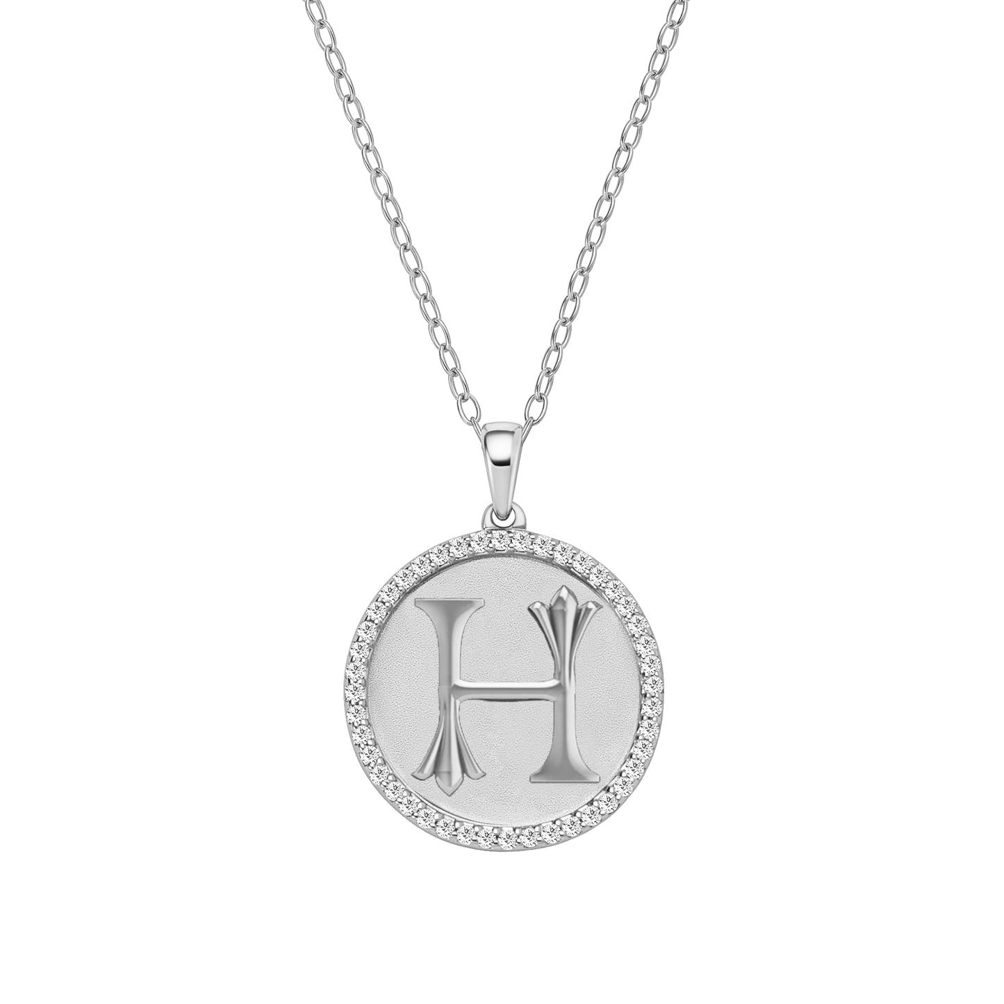 Classic Initial Lab Grown Diamond Necklace