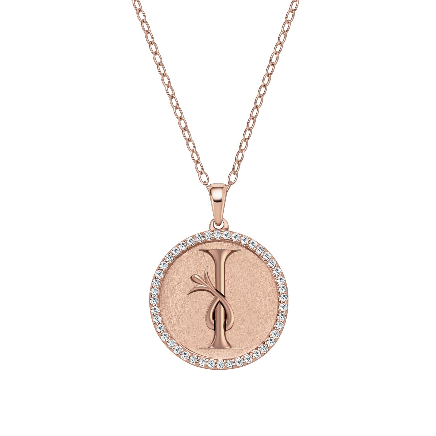 Classic Initial Natural Diamond Necklace