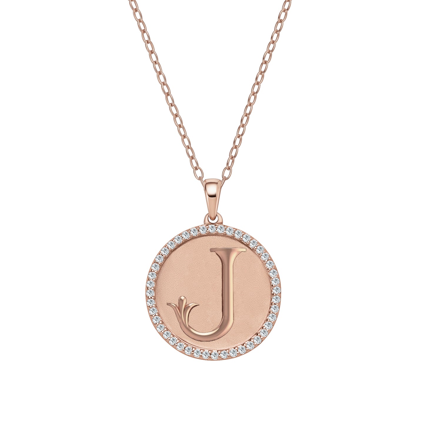 Classic Initial Natural Diamond Necklace