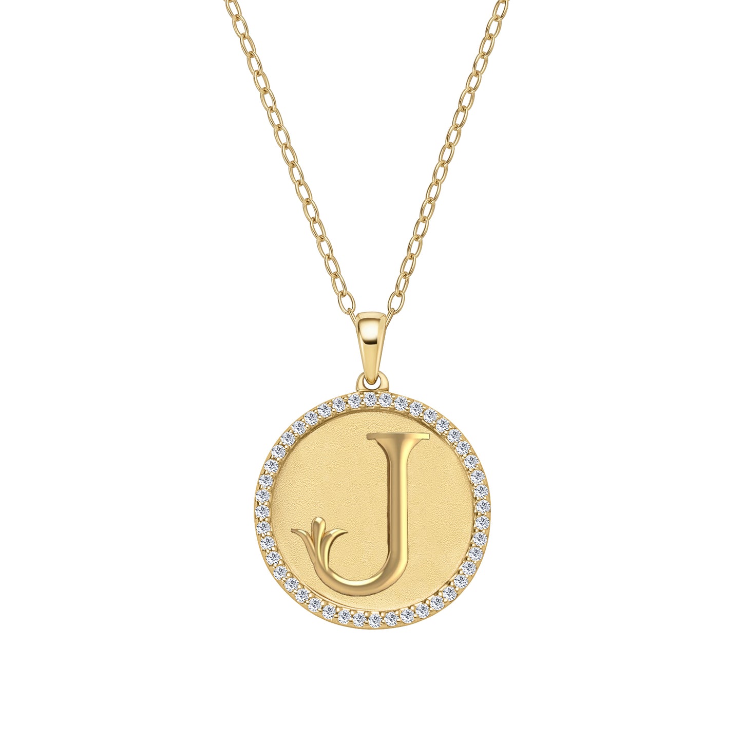 Classic Initial Natural Diamond Necklace