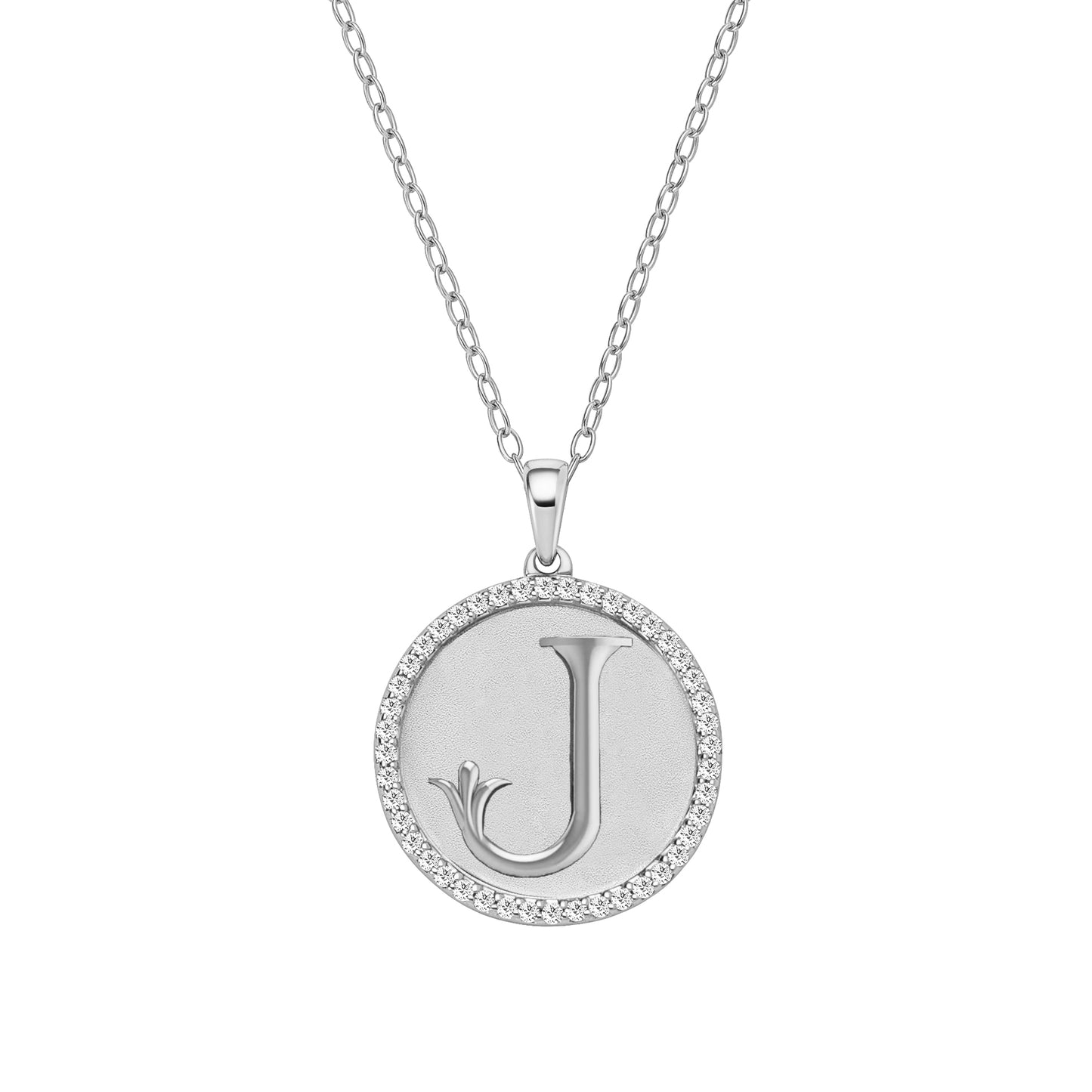 Classic Initial Natural Diamond Necklace