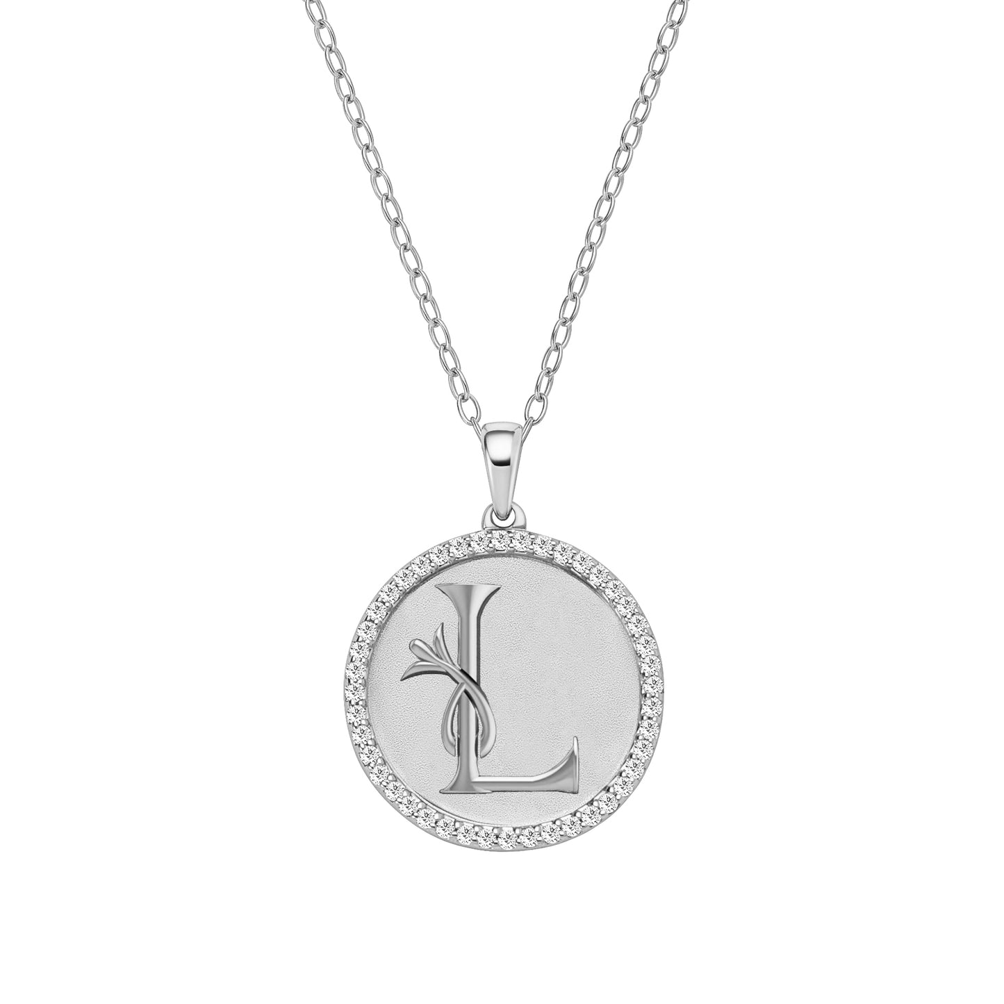 Classic Initial Natural Diamond Necklace