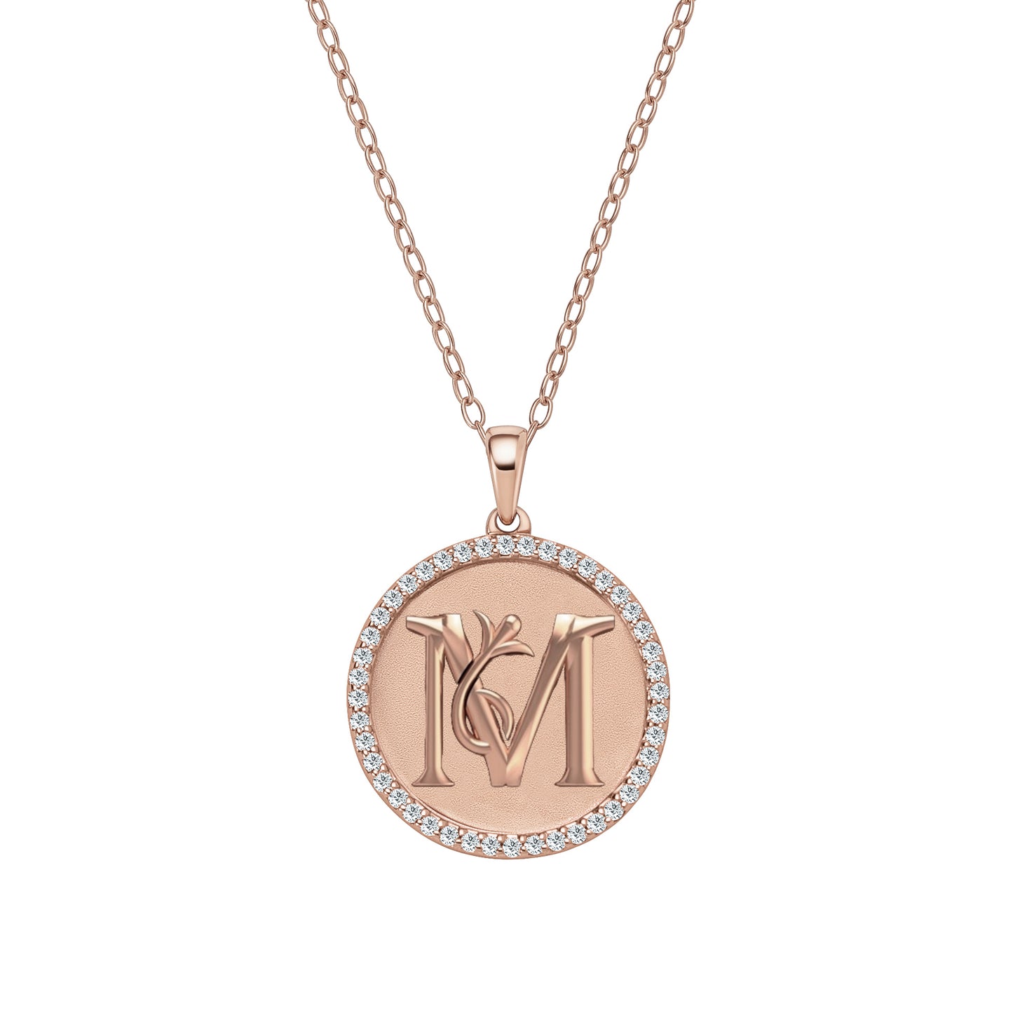 Classic Initial Natural Diamond Necklace