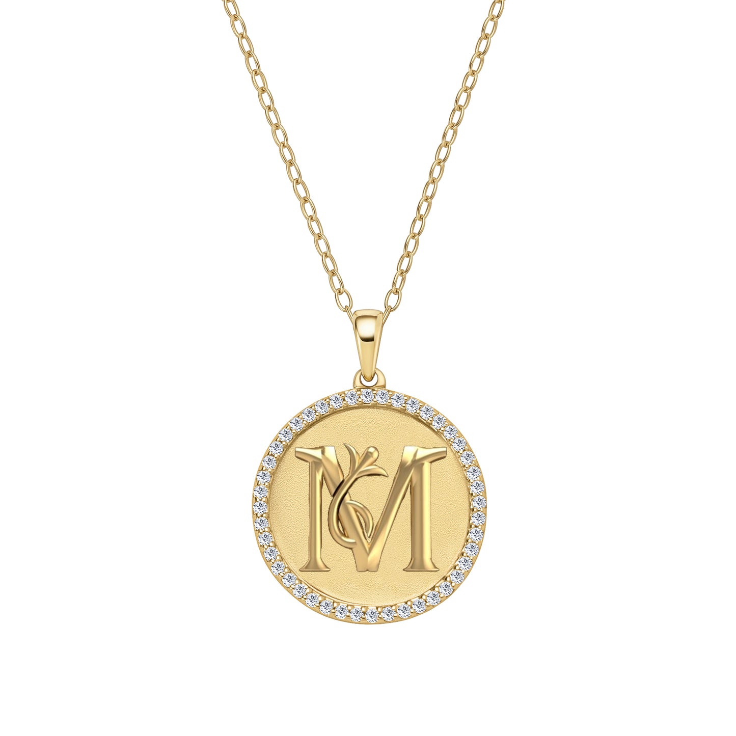 Classic Initial Natural Diamond Necklace