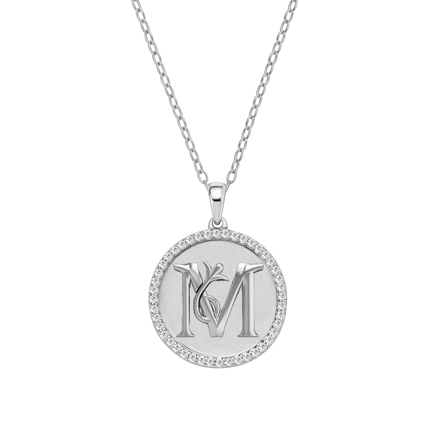 Classic Initial Natural Diamond Necklace