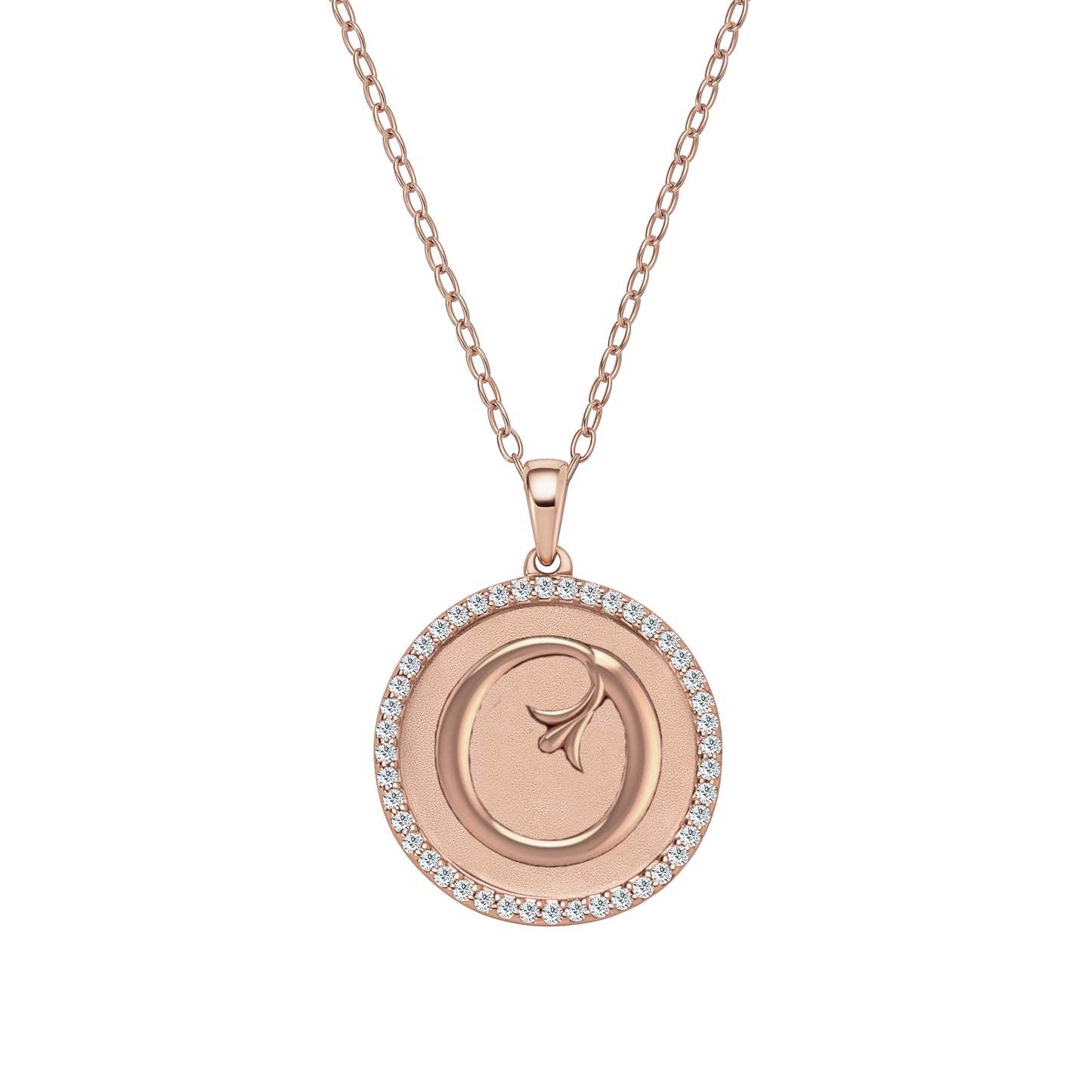 Classic Initial Natural Diamond Necklace