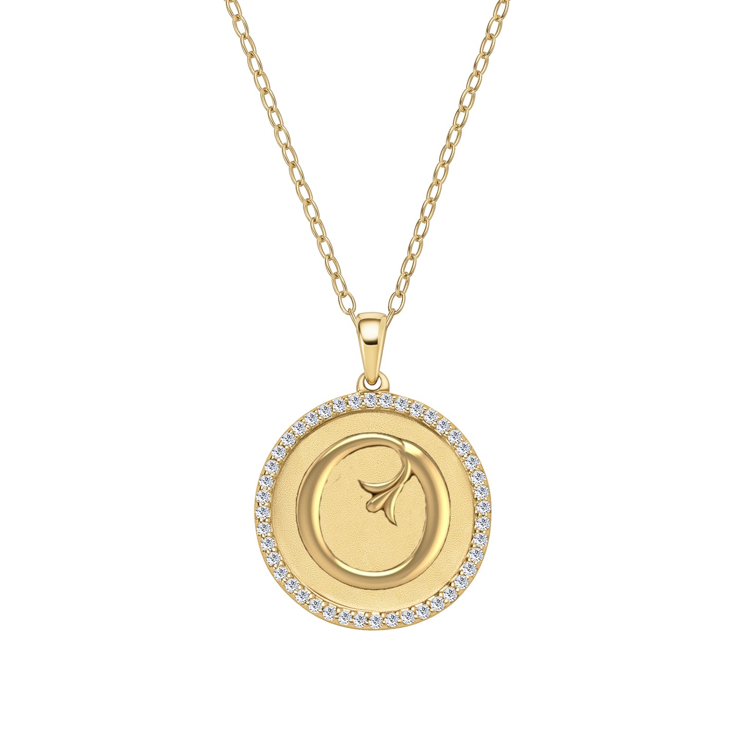 Classic Initial Natural Diamond Necklace