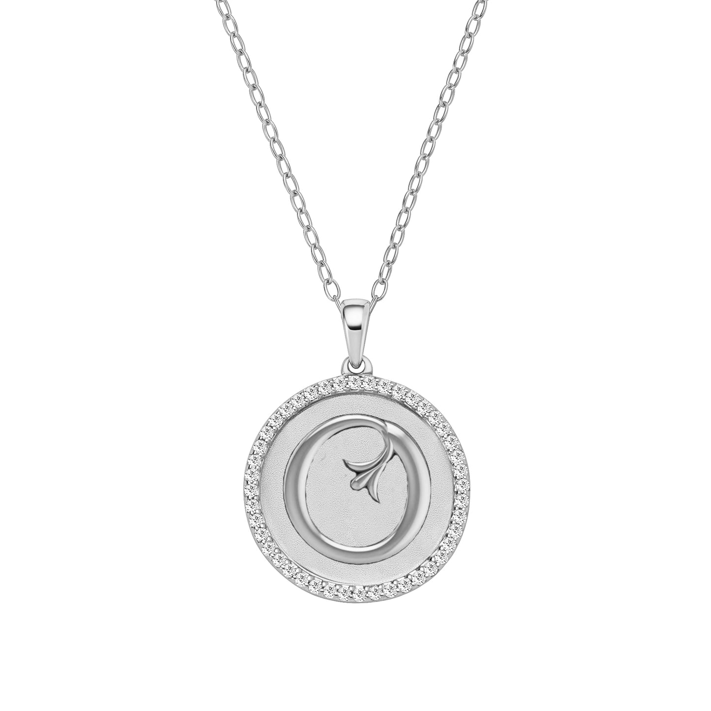 Classic Initial Natural Diamond Necklace