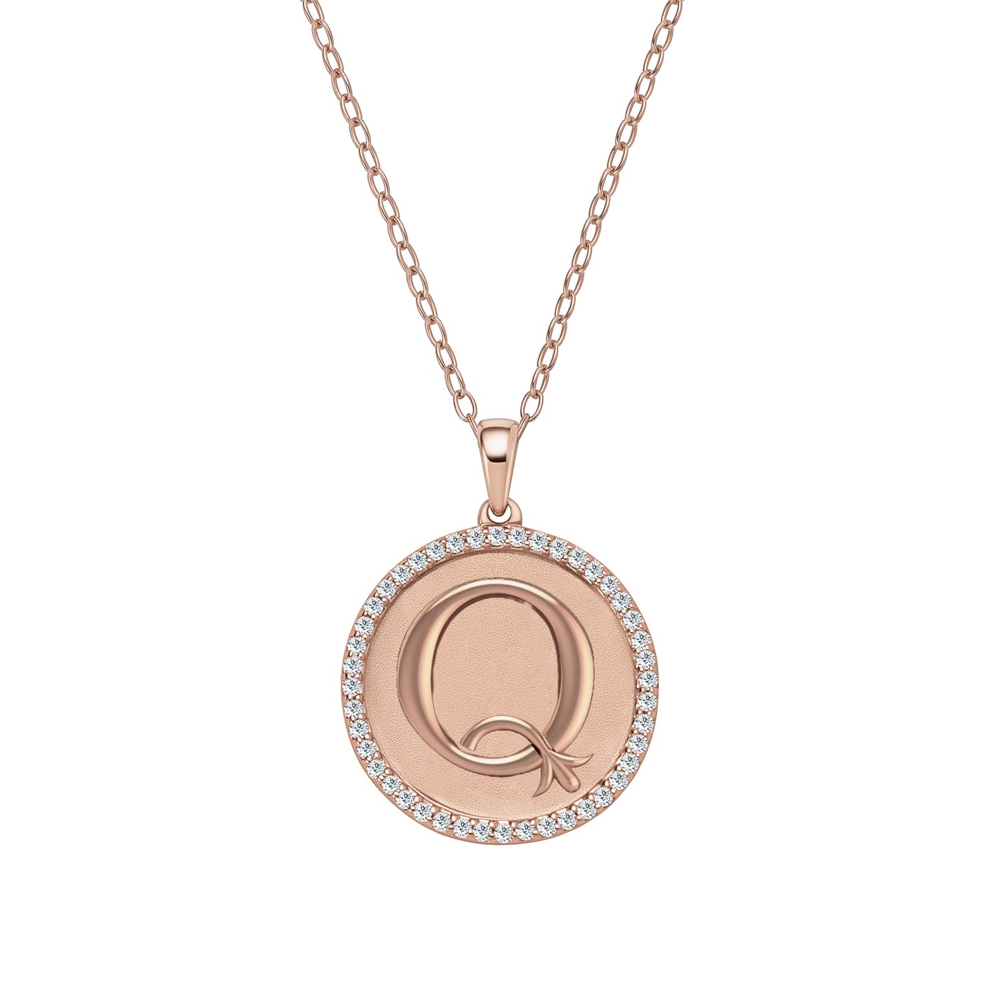 Classic Initial Natural Diamond Necklace