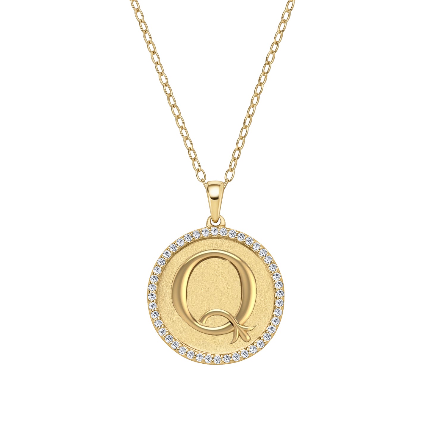 Classic Initial Natural Diamond Necklace