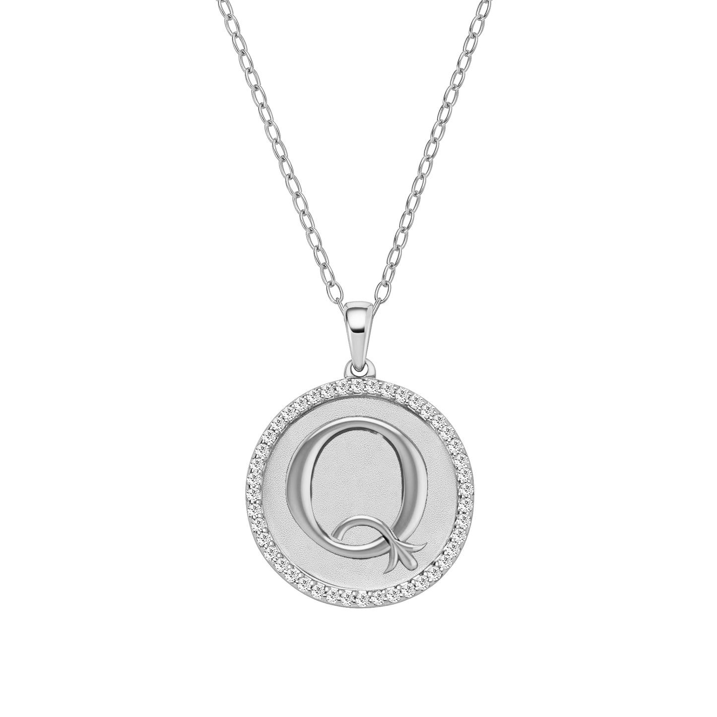 Classic Initial Natural Diamond Necklace