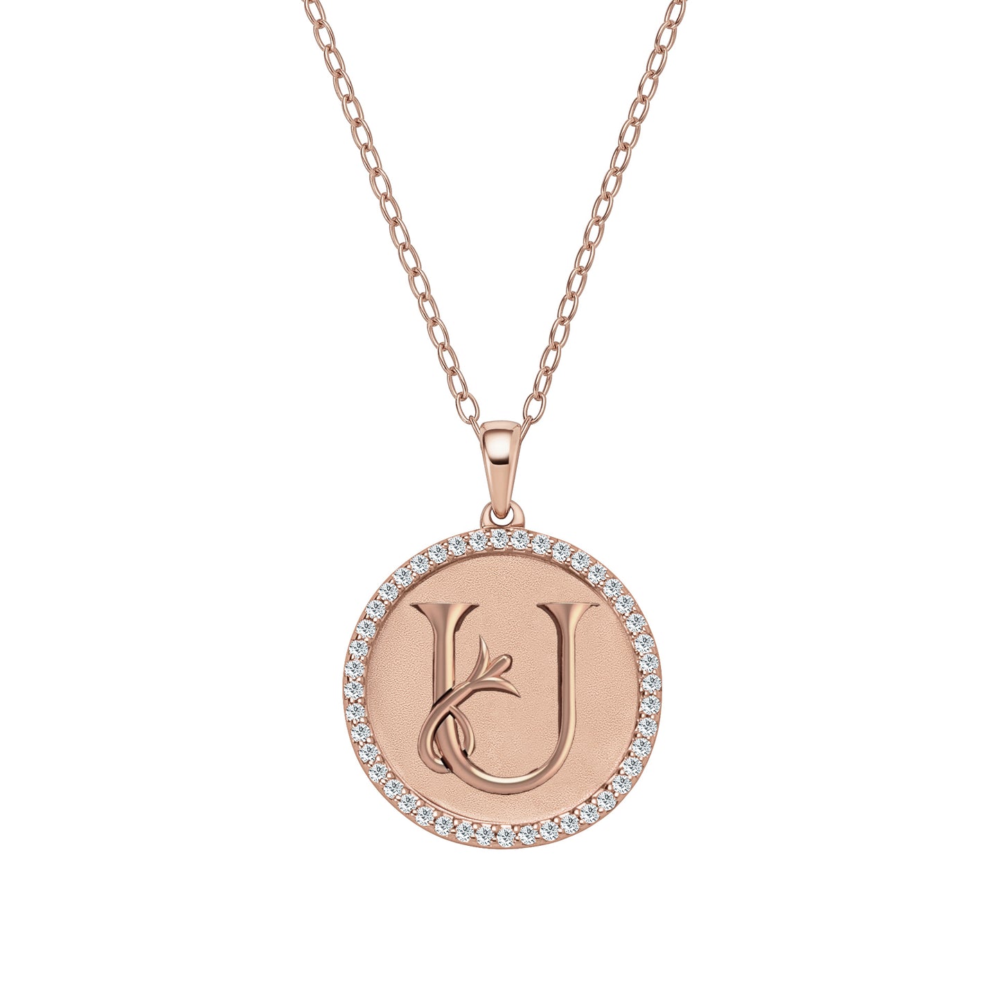 Classic Initial Natural Diamond Necklace