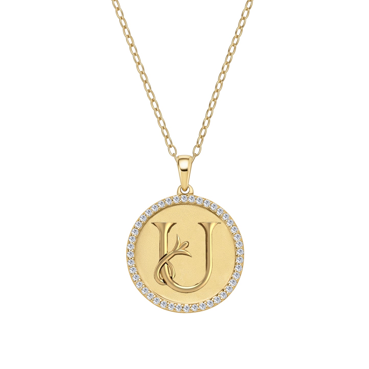 Classic Initial Natural Diamond Necklace