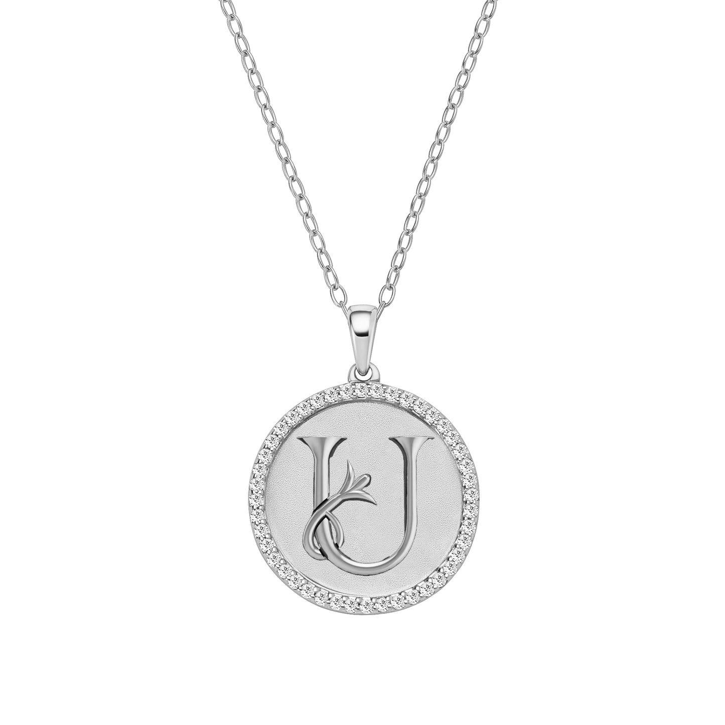 Classic Initial Natural Diamond Necklace