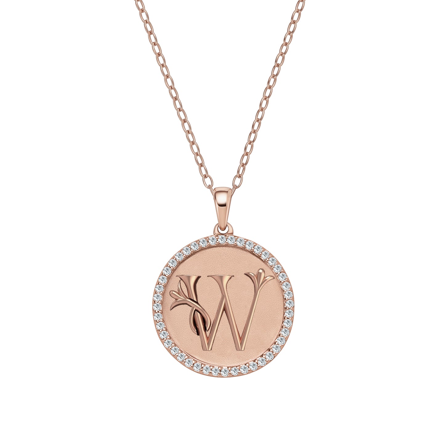 Classic Initial Natural Diamond Necklace