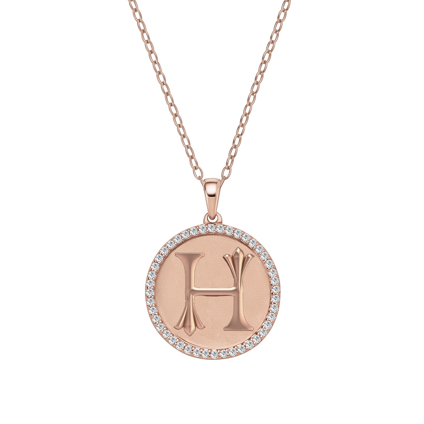 Classic Initial Lab Grown Diamond Necklace