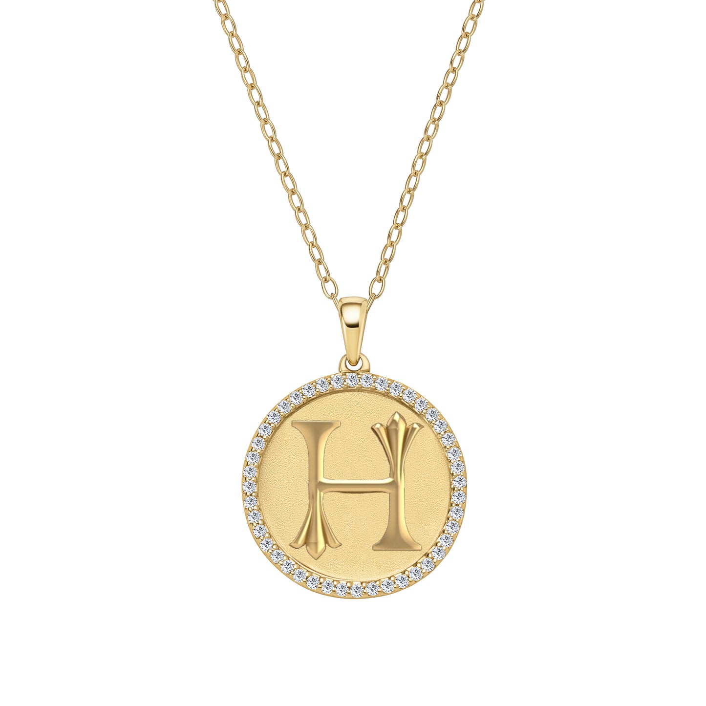 Classic Initial Lab Grown Diamond Necklace