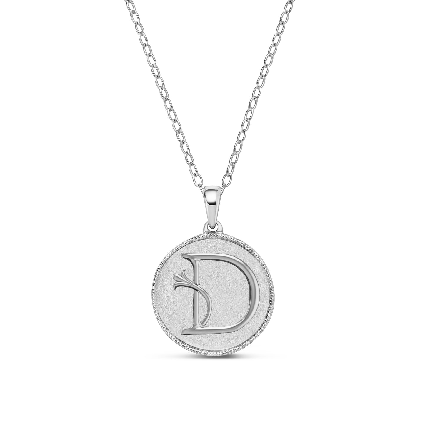 Classic Initial Milgrain Necklace